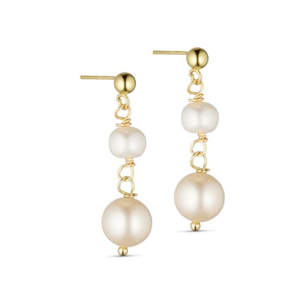 Jackie 2-stone Pearl Earring